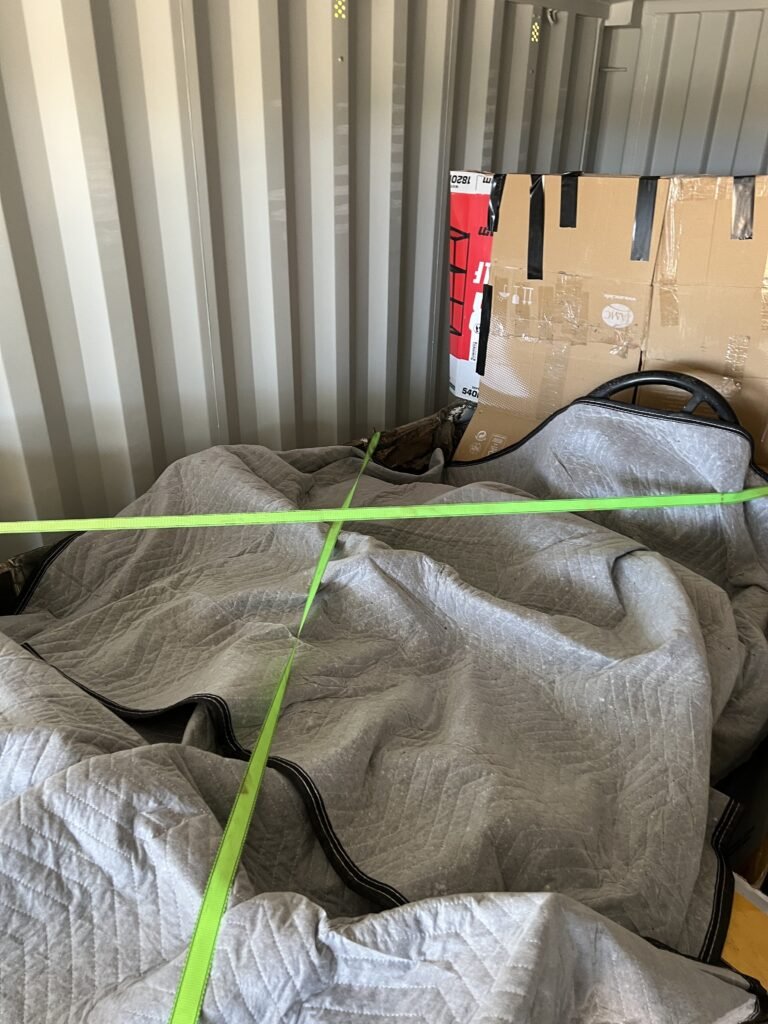 In car extra blankets to dampen movement of contents