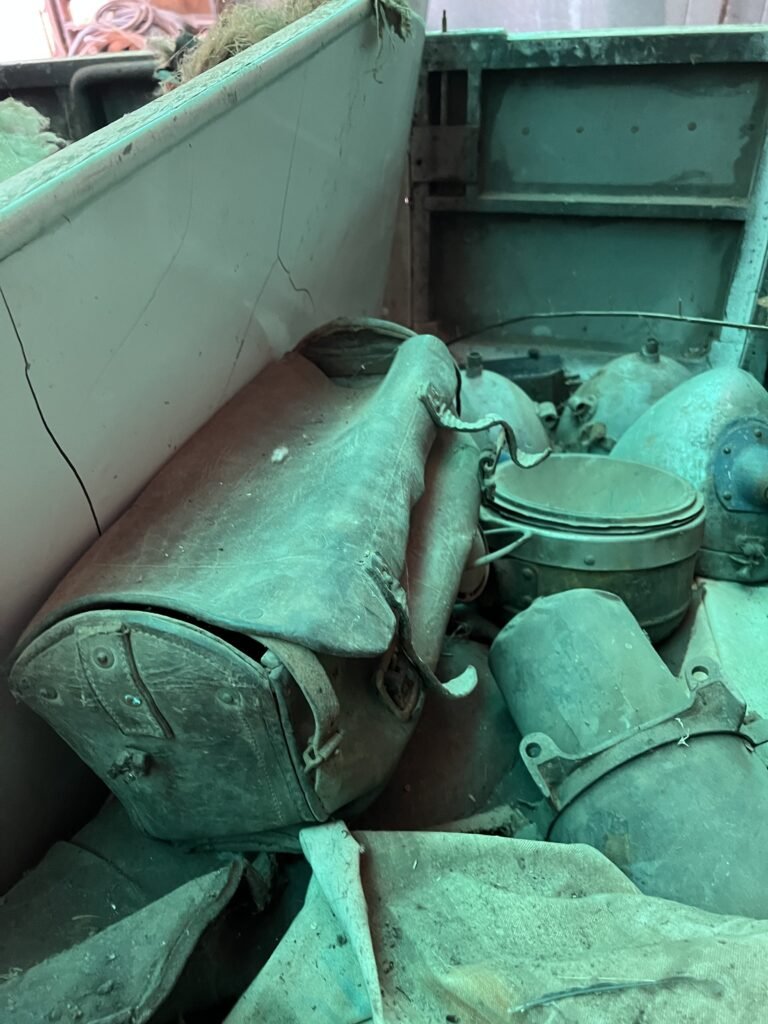 Hotchkiss Parts Placed in Car Cabin Covered with extra blankets and tie-downs