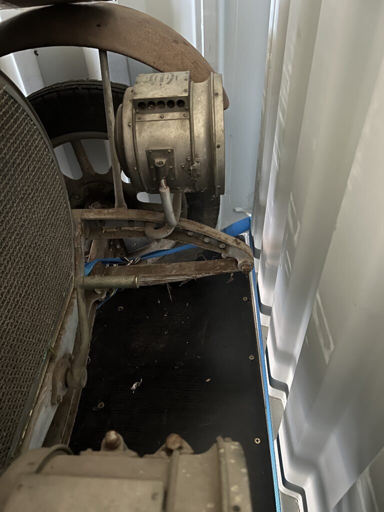 Container view front vehicle tie-downs