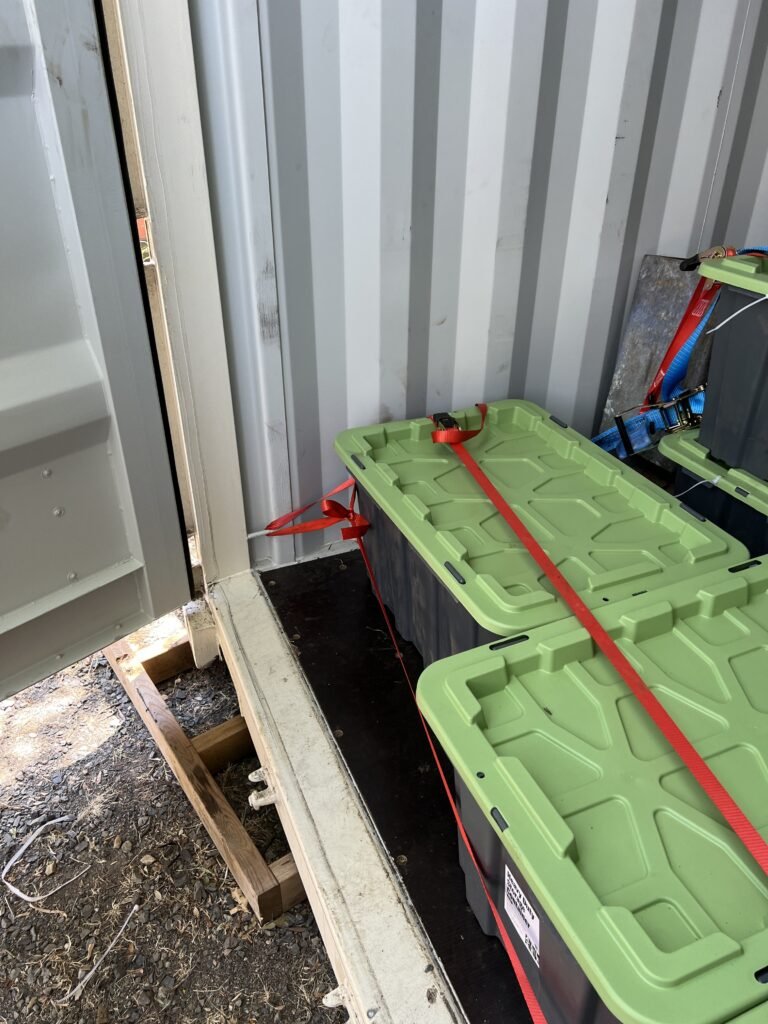 Container Parts Tubs During Tie Down