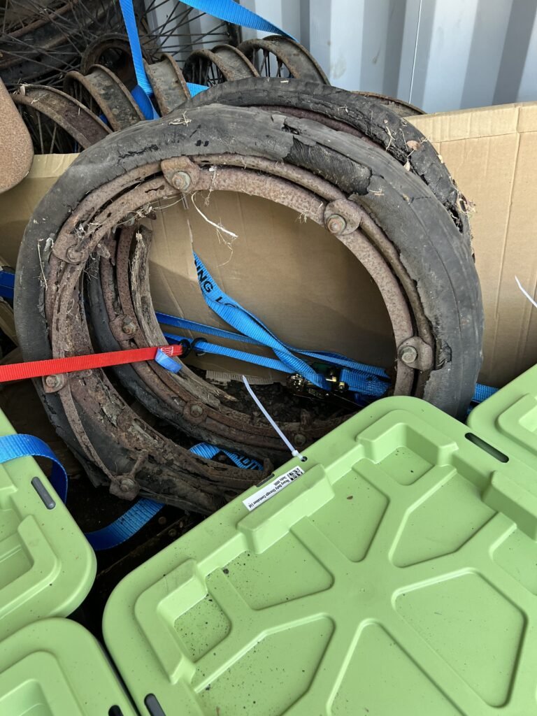 Container Parts & Wheels During Tie Down