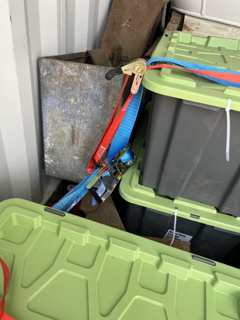 Container Rear Parts Tubs During Tie Down