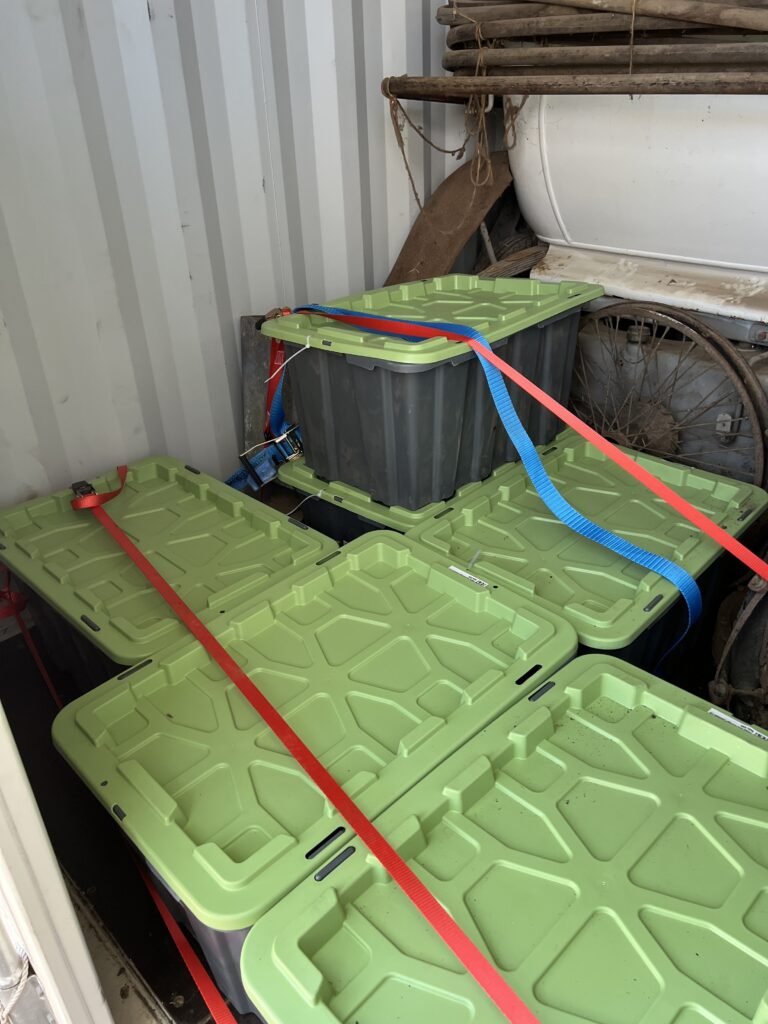 Container Rear Parts Tubs During Tie Down